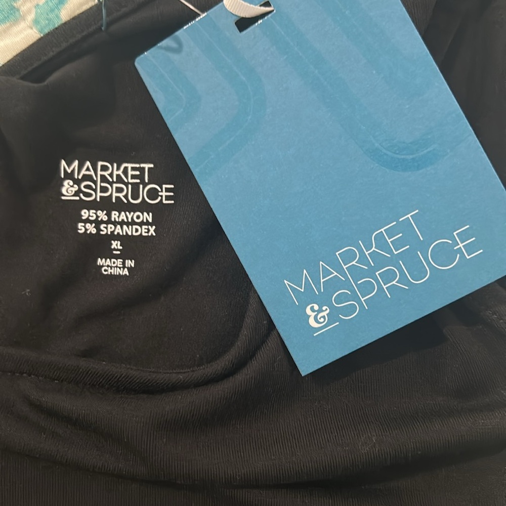 Market & Spruce Black Alora Twist Sleeveless Tank Top - Picture 3 of 4